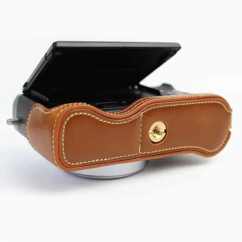 حافظة جلدية لحماية نصف حافظة لكاميرا Fuji Fujifilm Finepix X70