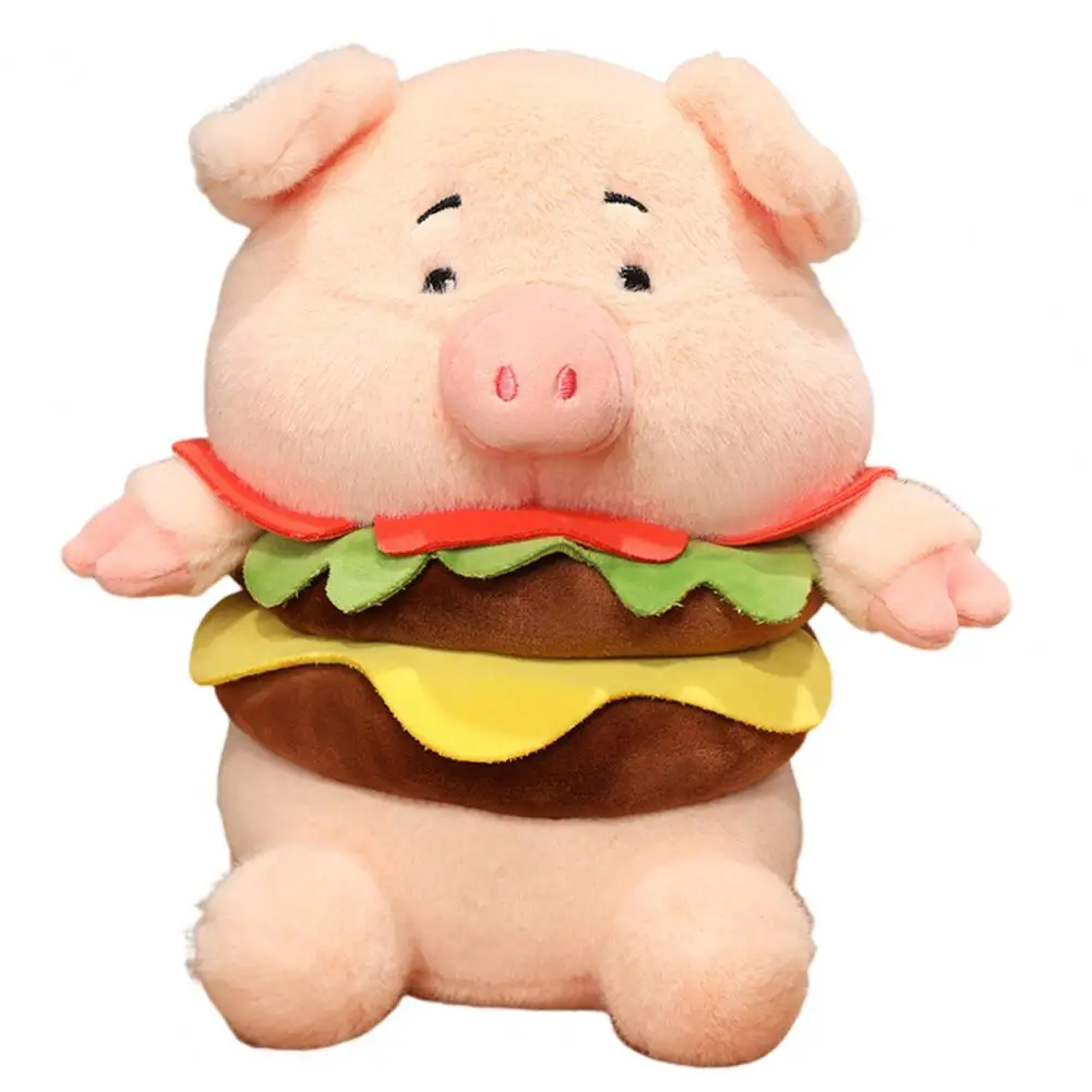 

Stuffed Pig Doll Adorable Hamburger Pig Plush Doll Soft Stuffed Toy for Kids Home Decoration Girlfriend Birthday Gift Fluffy Pp