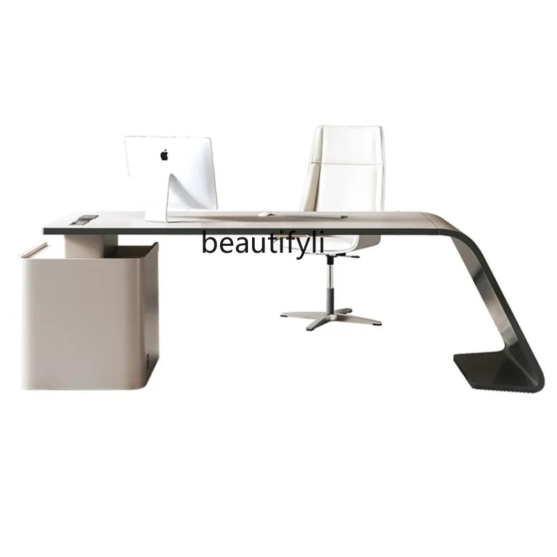 

High-End Desk Italian Minimalist Modern Minimalist Desk Design Corner Desk Living Room Boss Long Desk