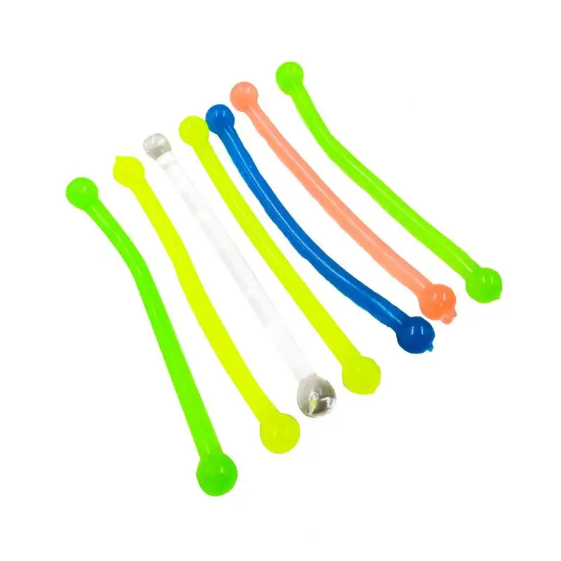 Fidgets Anti Stress Toys Children Adult Toy Noodle Stretch String TPR Rope Anxiety Pull Reliever 100pcs