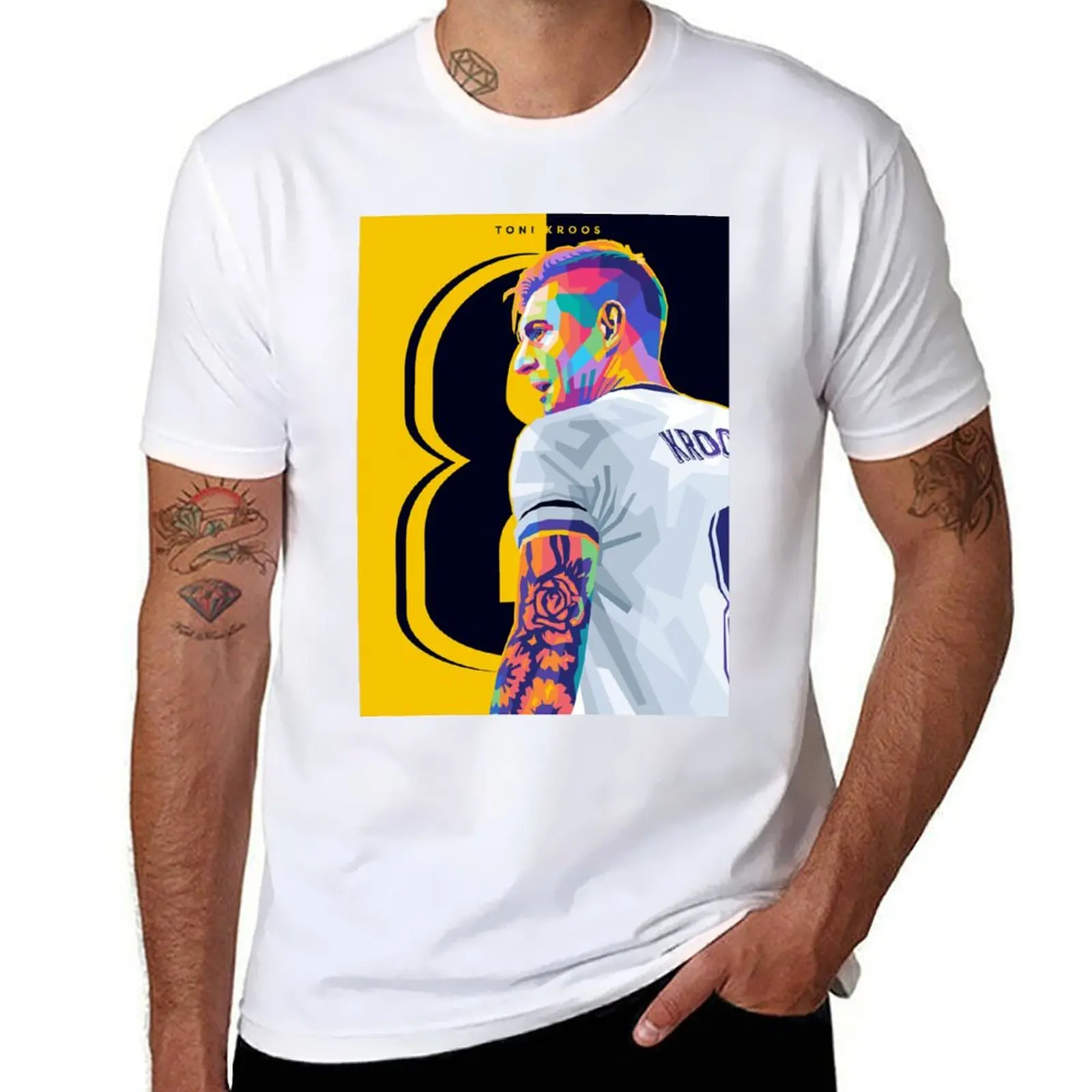 

Toni Kroos Wpap pop Art T-Shirt man tshirt cotton tshirt 100% t shirts for man pack cotton T-Shirt