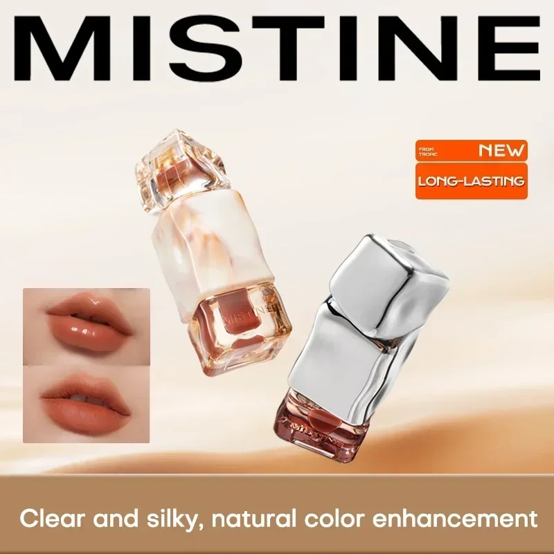 MISTINE Soft Mist Lip Cream Latte Lip Glaze Juicy Two Texture Double Effect Watery Długotrwały makijaż ust