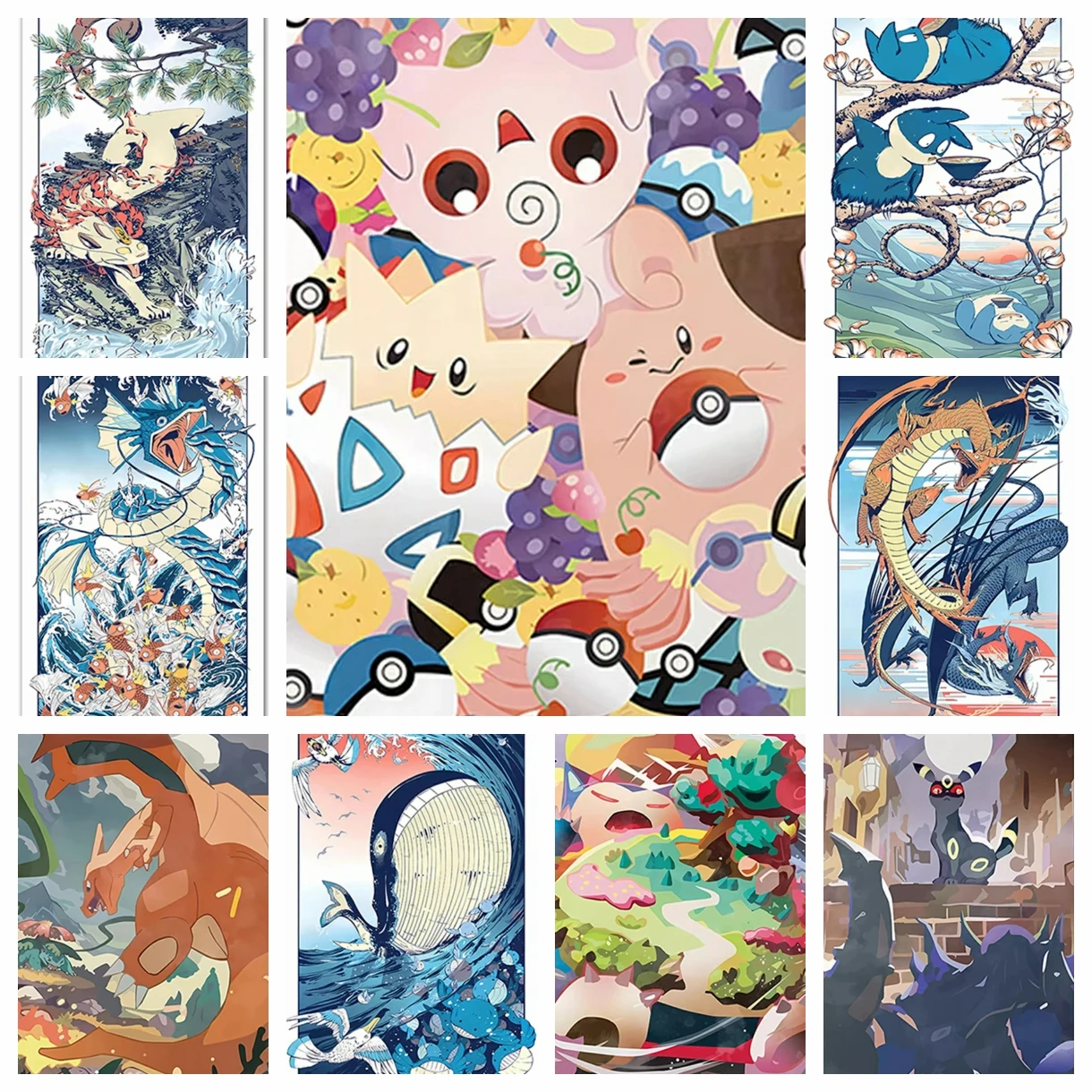 Pokémon Pikachu Anime Mosaik Stickerei Diamant Malerei Kreuzstich Kit Garten Dekor 5D DIY Kunst rund