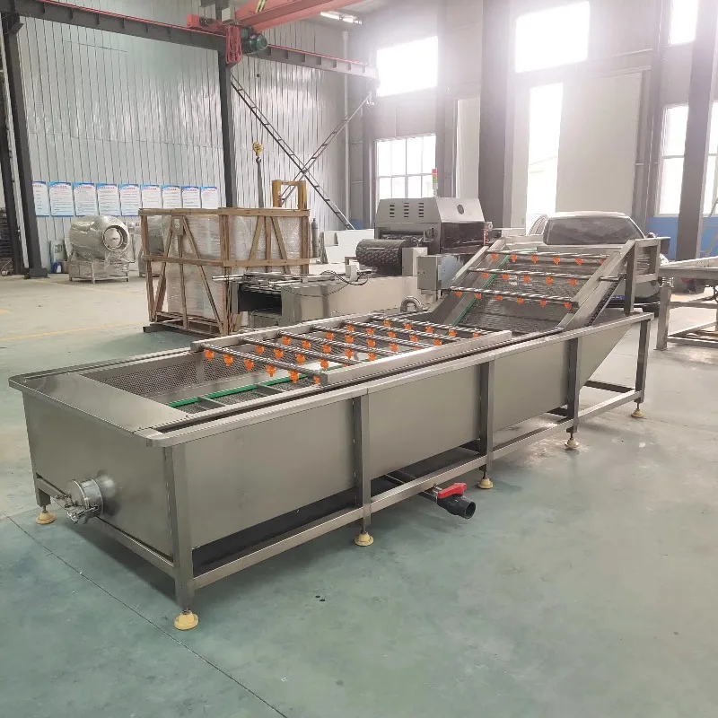 

Automatic Comercial Fruit and Vegetable Ozone air Bubble Washing Machine Sweet Potato Ginger Seed Lettuce Cleaning Machine