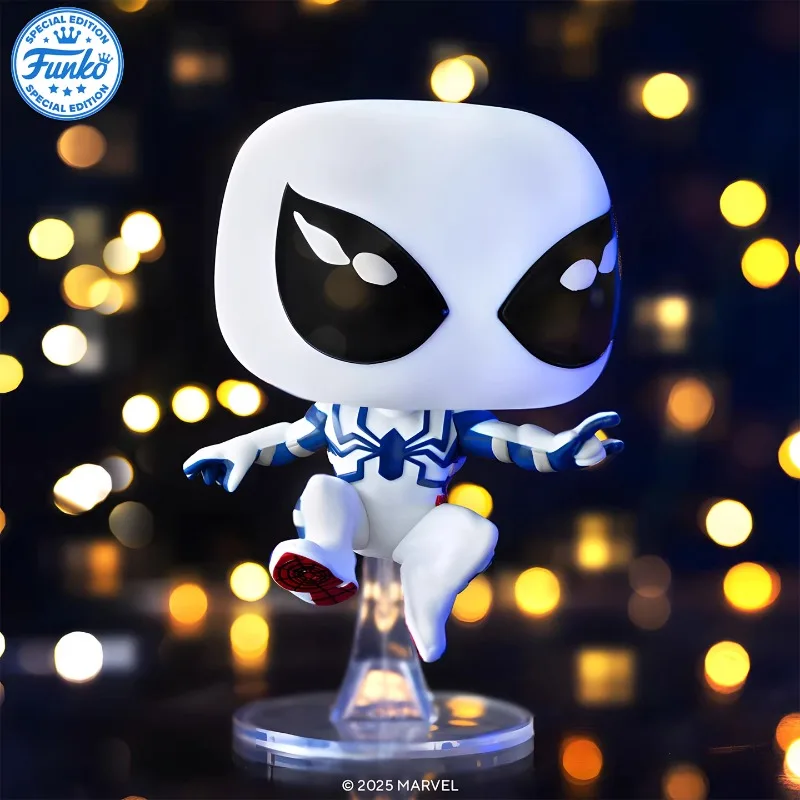 

Подлинное издание FUNKO POP 《Человек-паук Марвел》Osborn Белый костюм Версия Аниме Настольное украшение Орнамент Модель Игрушки Коллекционные