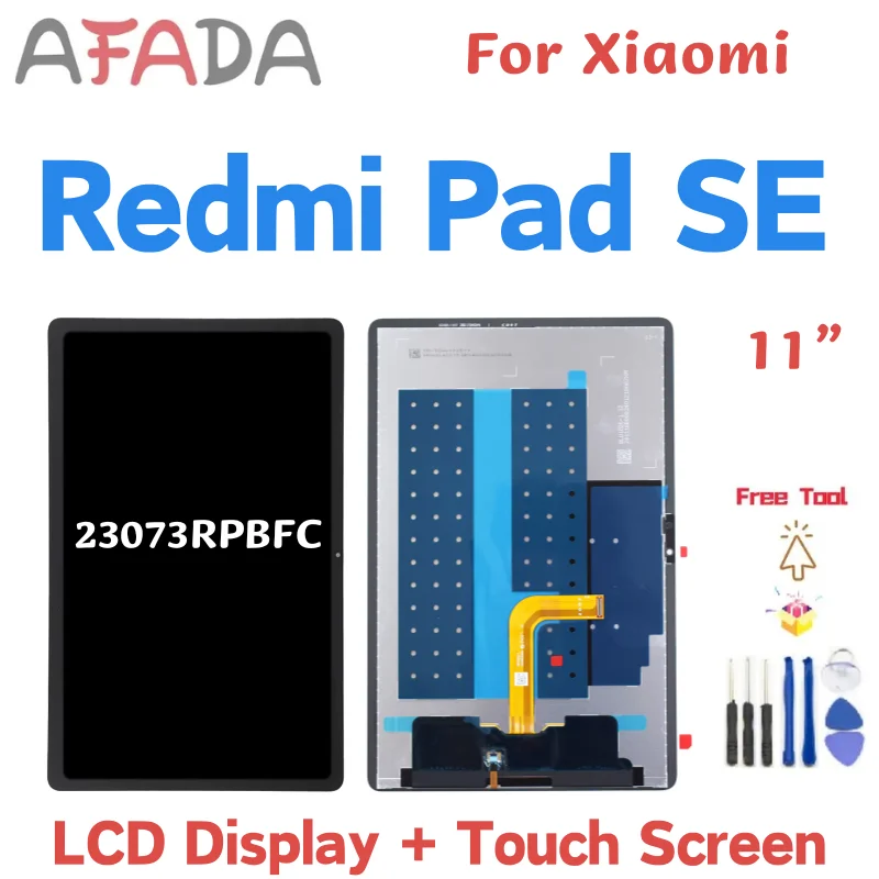 11” For Xiaomi Redmi Pad SE LCD Display Touch Screen Digitizer Glass Assembly For Redmi PAD 2 2nd 23073RPBFC Repair Parts