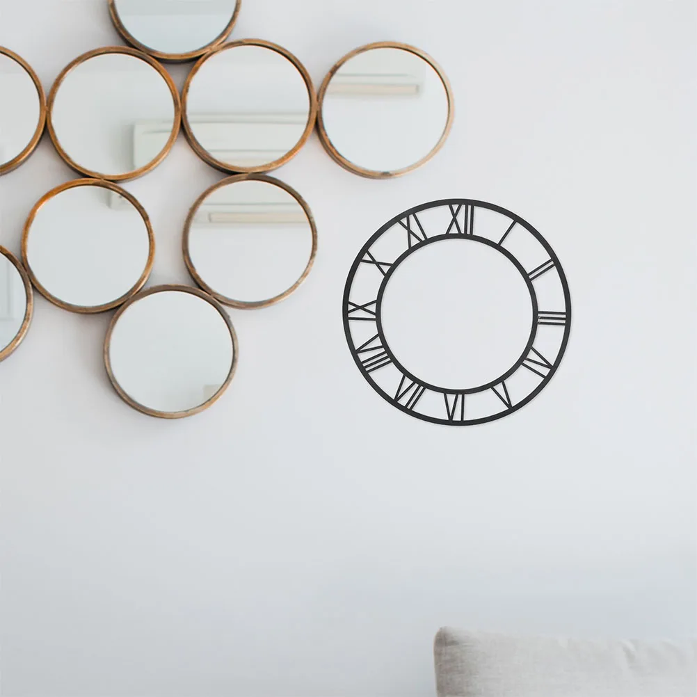 

2 Pcs Decorative Mirror Clock Wall Sticker Bedroom Stickers Acrylic DIY Clocks Mute
