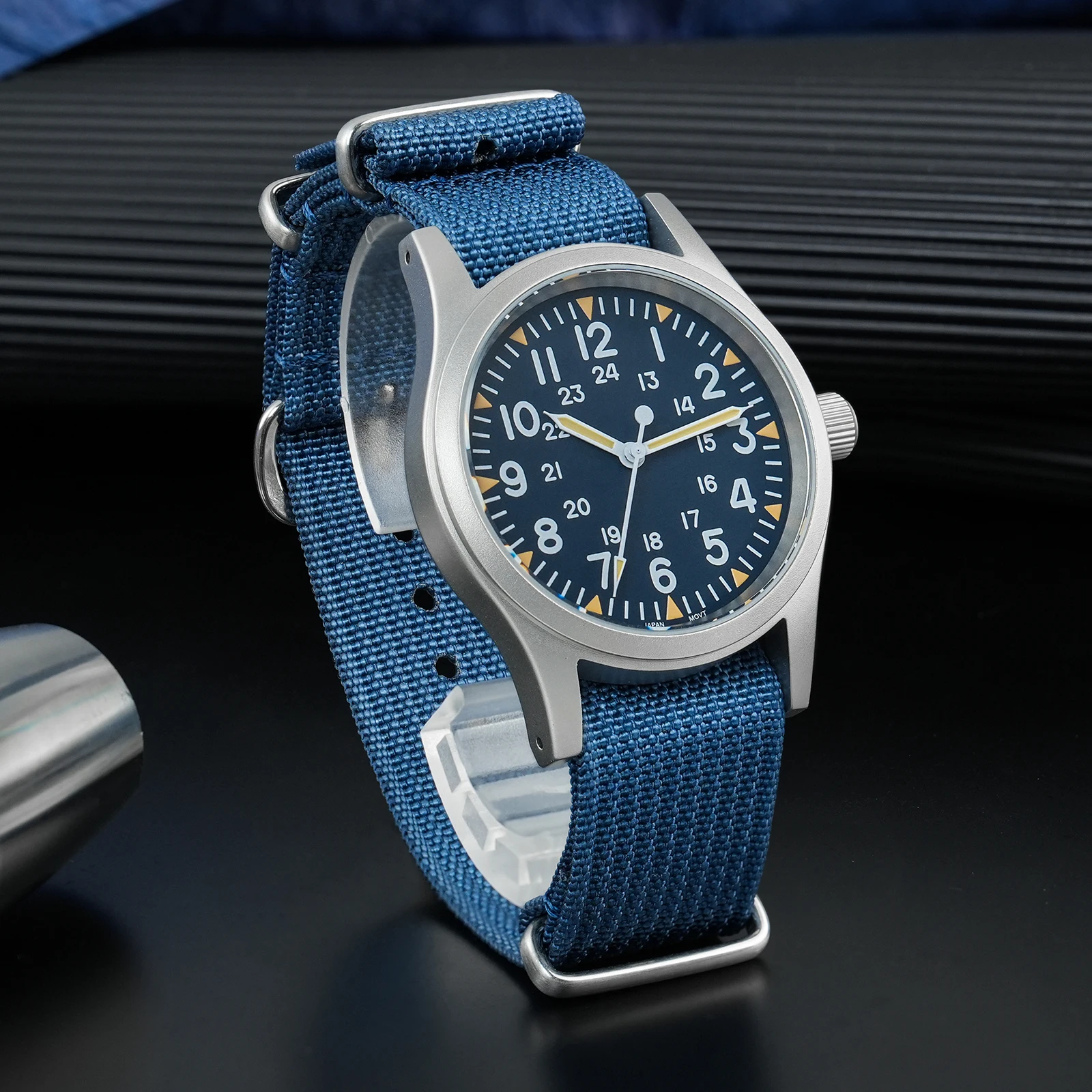 Militado ML05 38mm Men Watch VH31 Quartz Military Watches Domed