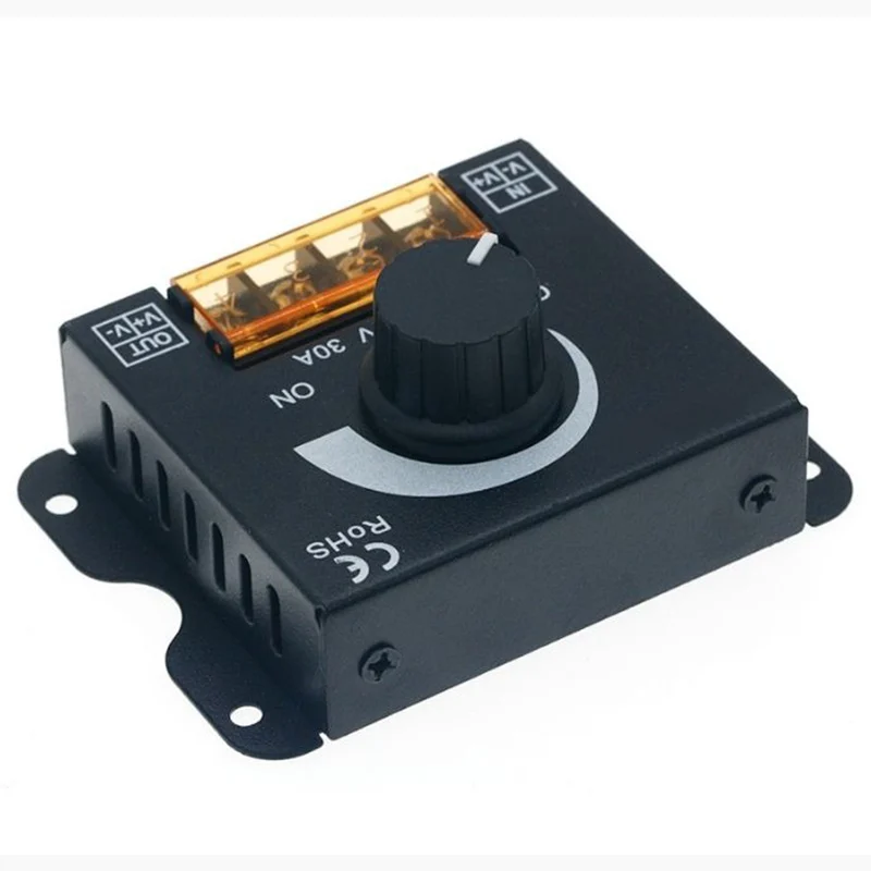 LED Dimmer Controller (DC 5V/12V/24V) for LED Strips and Light Boxes – Remote-Controlled Brightness Adjustment