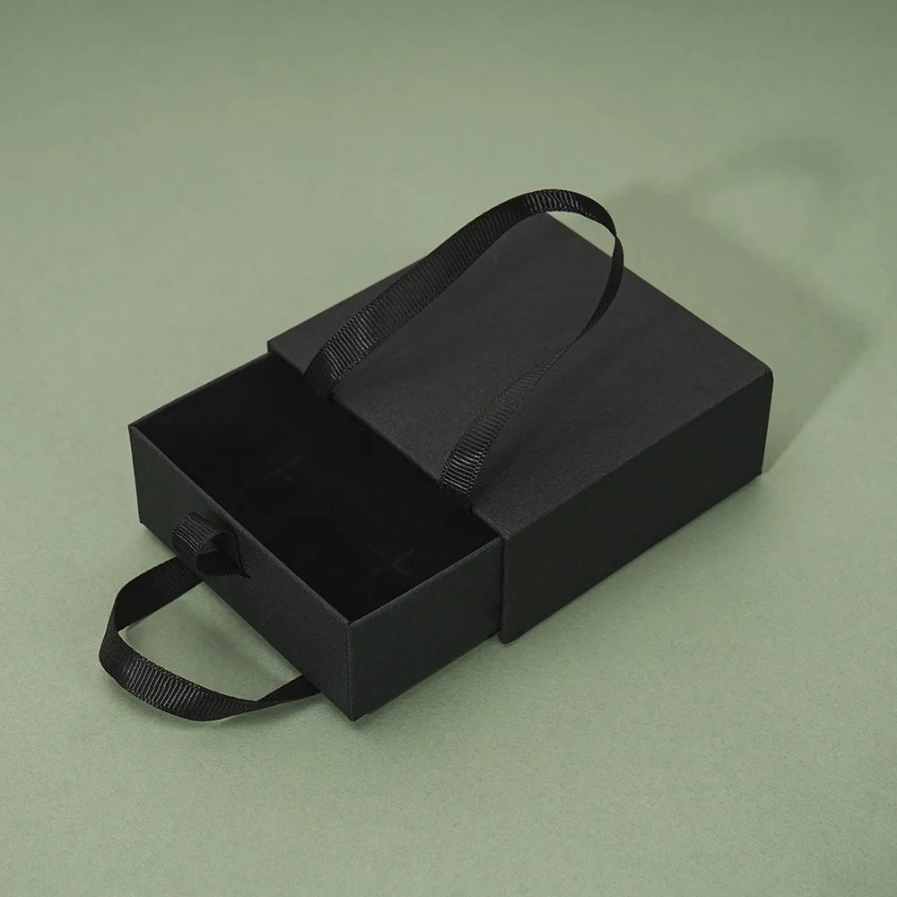 

Drawer Jewelry Box Paper Portable Storage Display Case Solid Color Jewelry Packaging Box Earrings Ring Pendant Bracelet Necklace