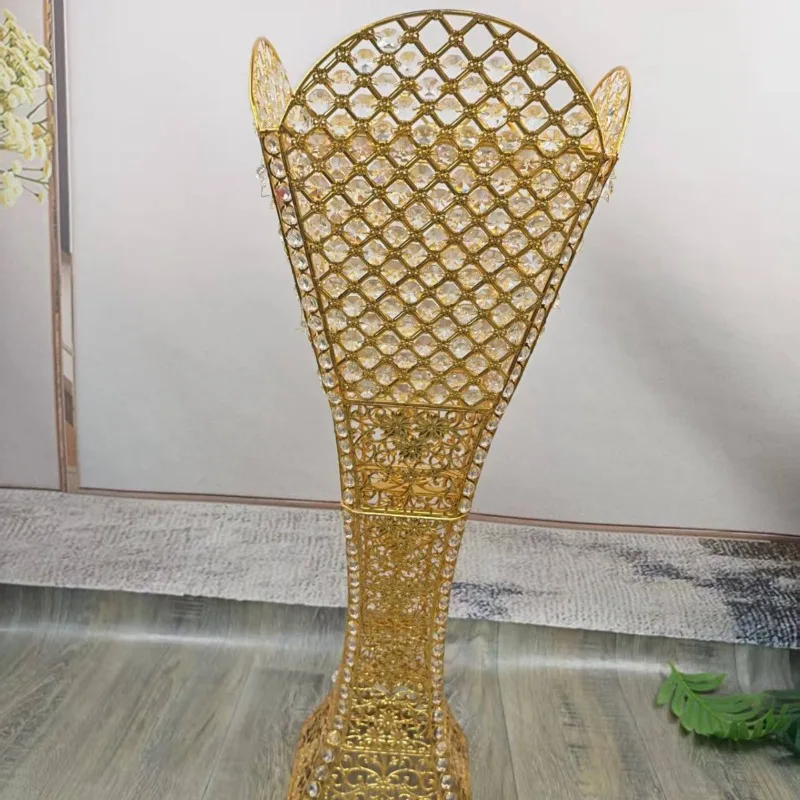 Wedding party arrangement gold floor crystal large ornament floor-to-ceiling living room