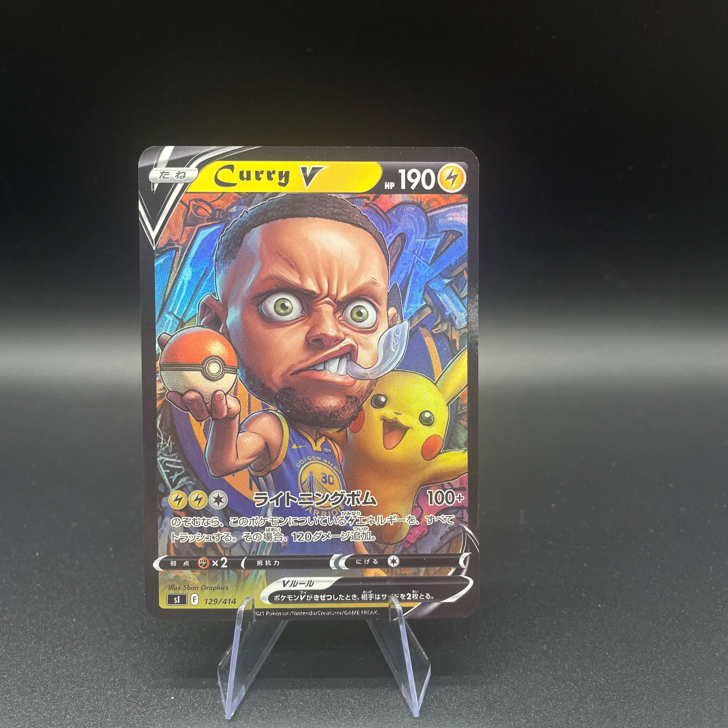 جديد Superstars X PTCG بطاقات قابلة للجمع كاري ديورانت جيمس بيتشو تشارجر Gengar تحت عنوان PTCG الملمس بطاقة فلاش ملونة خشنة