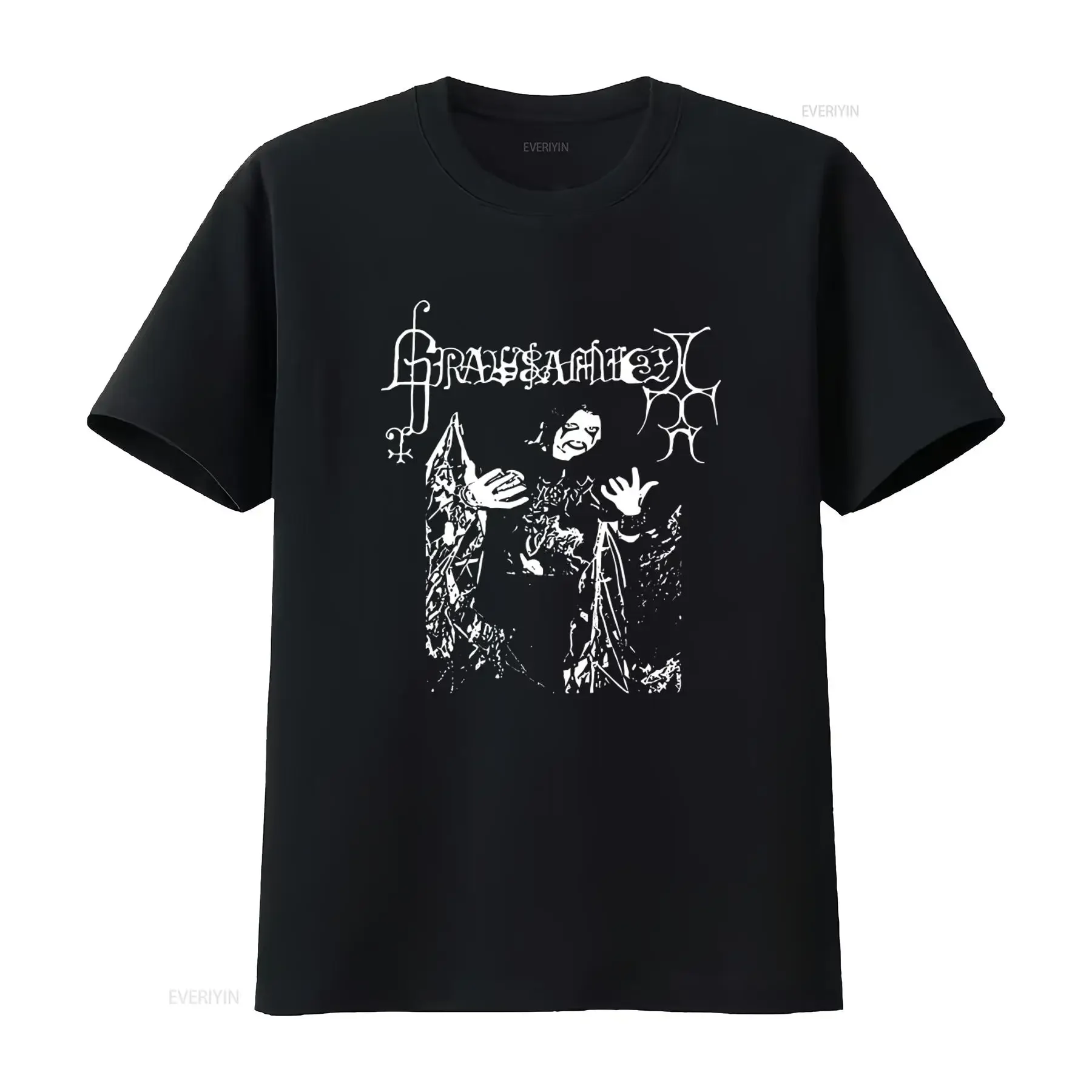 Grausamkeit Gothic Punk Rock T Shirt Unique Black and White Print Design Perfect for Alternative Fashion Lovers vintage Washed