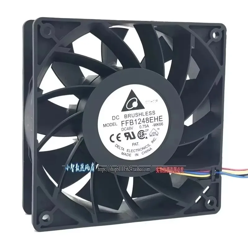 Authentic 48V 120*120*38MM 12CM 0.75A FFC1248DE 4-wire PWM violent frequency converter server cooling fan
