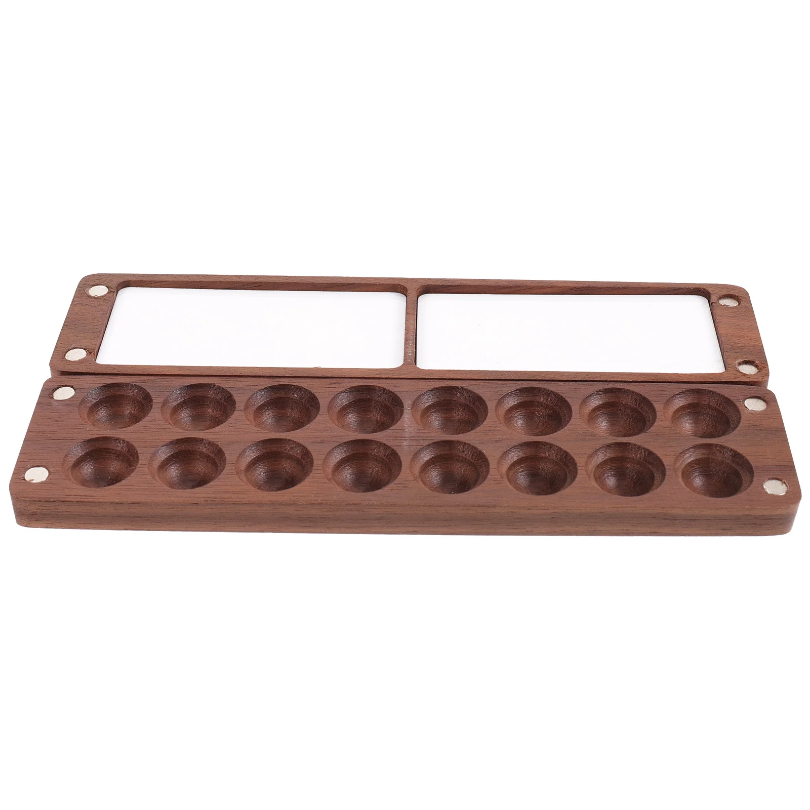 

Wooden Watercolor Pigment Box Premium Paint Palette Case Durable Storage Tray for Gouache Watercolor Paints Artist Supplies