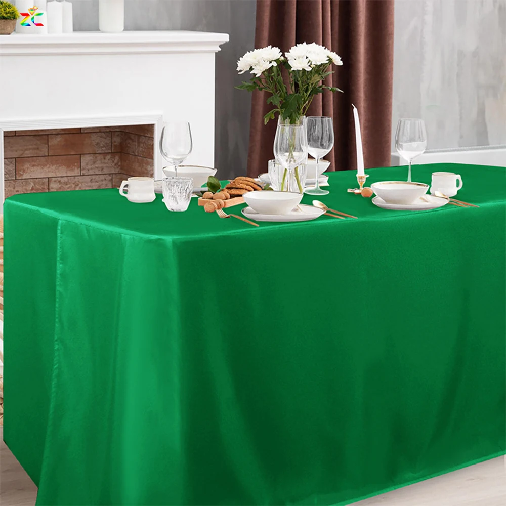 4ft 6ft 8ft Outdoor Table Cloth 1PCS Solid Color Wedding Meeting Home Restaurant Trade Show Tablecloths Exhibition Table Cover