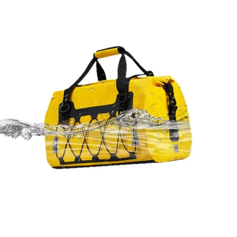 1Pc 40L Motorcycle Waterproof Backpack Outdoor Travel Storage Bag With Expandable Net Pocket Motorbike Riding Luggage