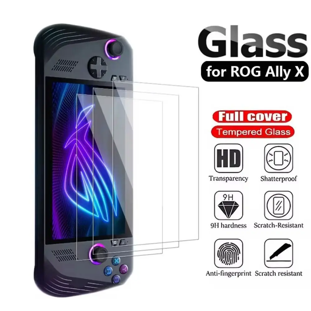 ل ASUS ROG Ally X 2024 حقيبة حمل صلبة حقيبة يد للتخزين إيفا الغطاء الواقي وحدة تحكم ألعاب محمولة واقي للشاشة