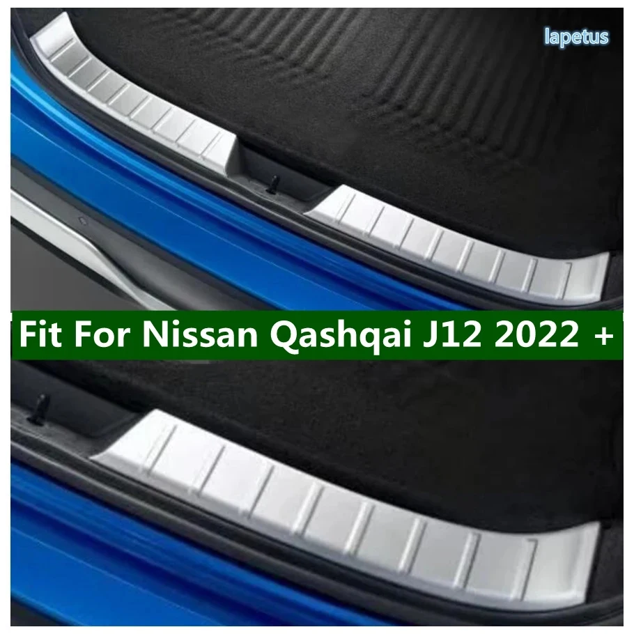 

Stainless Steel Rear Bumper Trunk Sill Scuff Kick Protector Cover Luggage Entry Guard Trim For Nissan Qashqai J12 2022 2023 2024