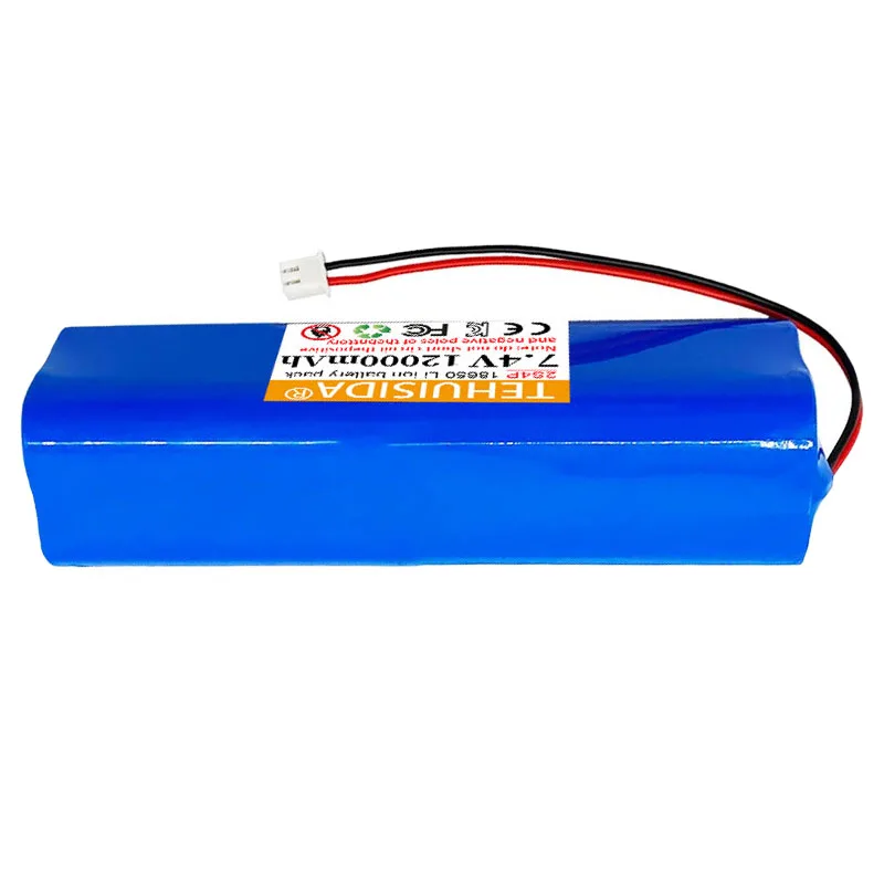 Neuer 7,4 V 8,4 V 12,0 Ah 2S4P wiederaufladbarer 18650 Lithium-Ionen-Akku für E-Bike 1 Stück 7,4 V 12000 mAh