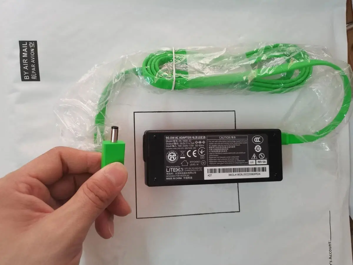 Original Liteon 19V 4.74A 90W PA-1900-32 AC Adapter For Razer Raptor 27 165Hz Monitor Review RZ39-0276 Power Supply 5.5*2.5mm