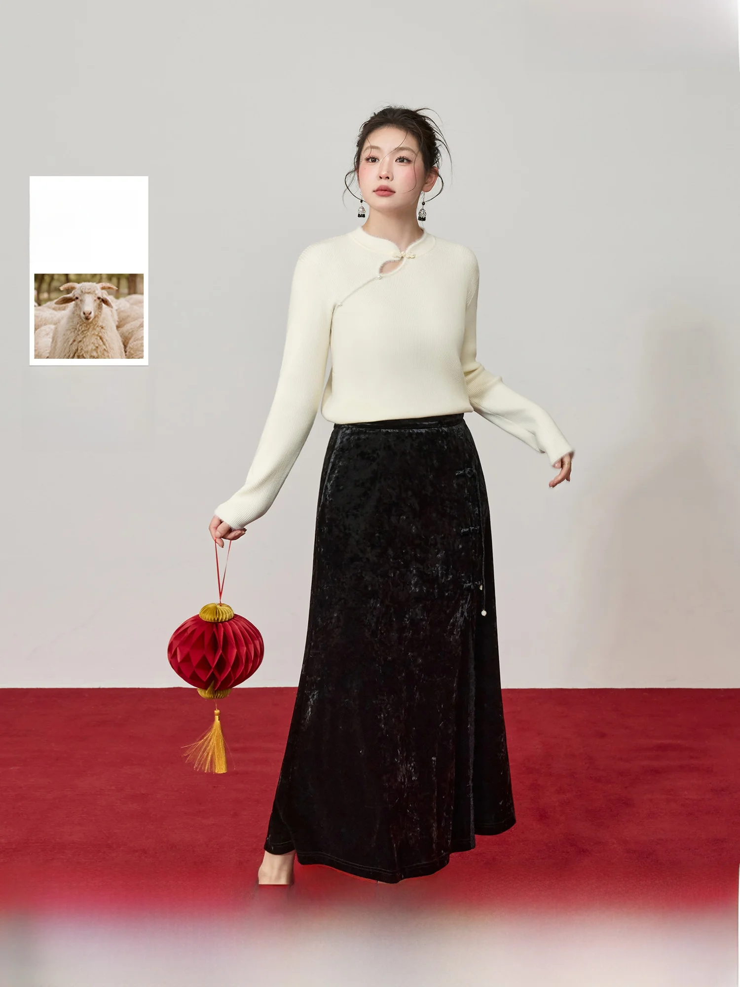 

Blue Language Large Size Wool Blend Knitted Sweater Women's New Winter Stand Collar Inner Wear Soft Nylon Polyester Acrylic W...