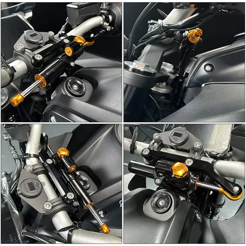 New Linear Steering Stabilizer Adapter Support For YAMAHA MT-07 Y-AMT 2025-2026 Motorcycle Steering Damper Mount Bracket