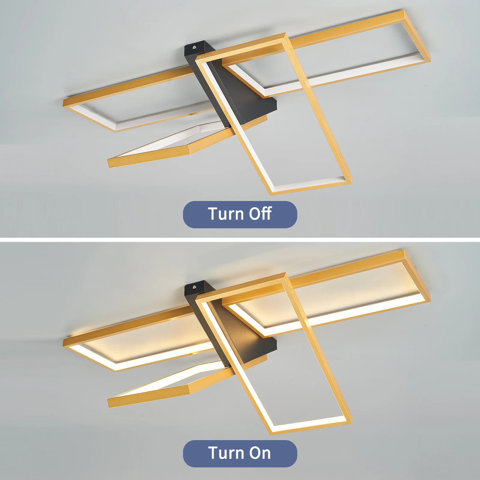 Modern Led Ceiling Lights Lighting For Living Room Bed room Dining Room Kitchen Led Ceiling Lamp Gold/Black color AC110-240V