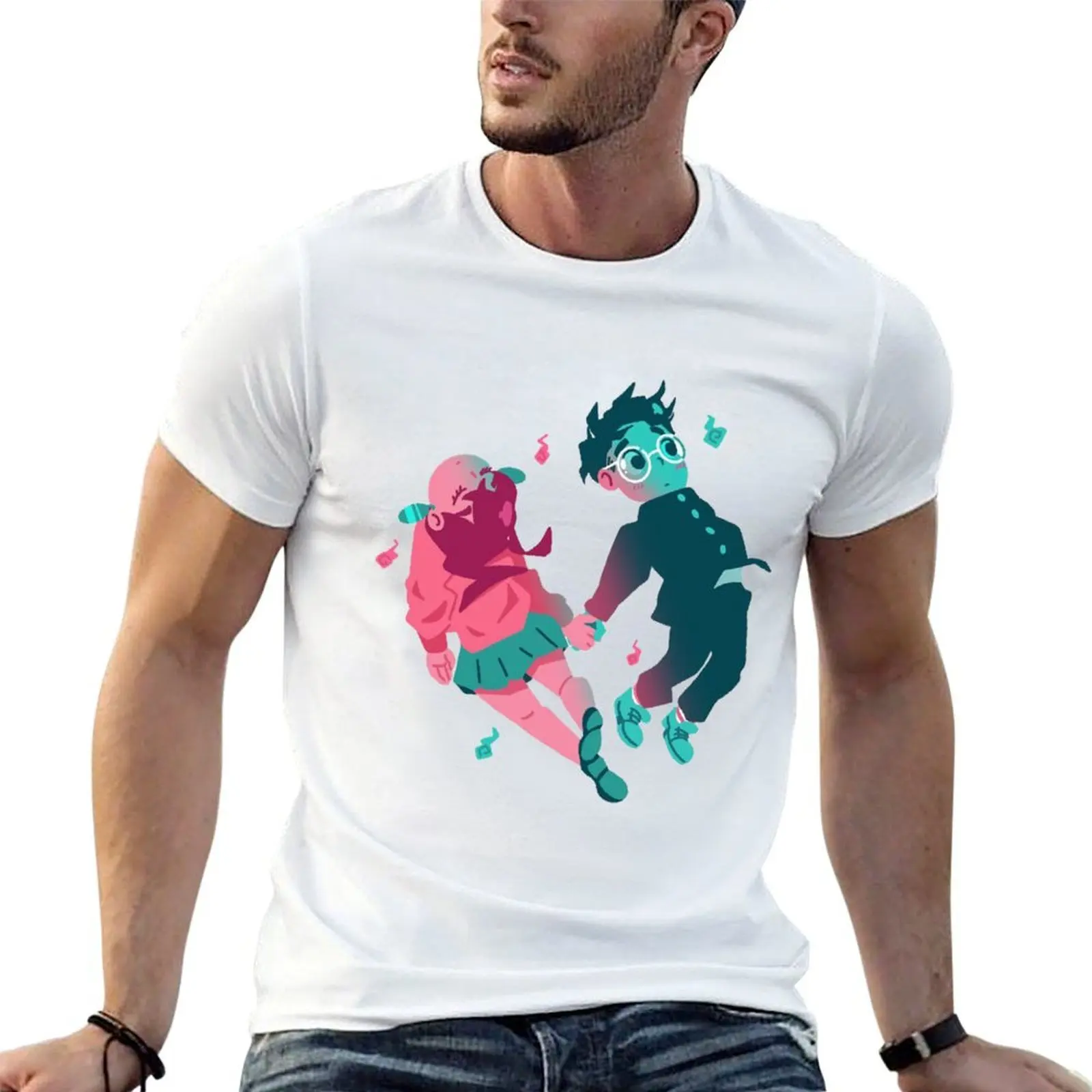 

Okarun and Ayase T-Shirt man t shirt summer cotton tshirt 100% T-Shirt