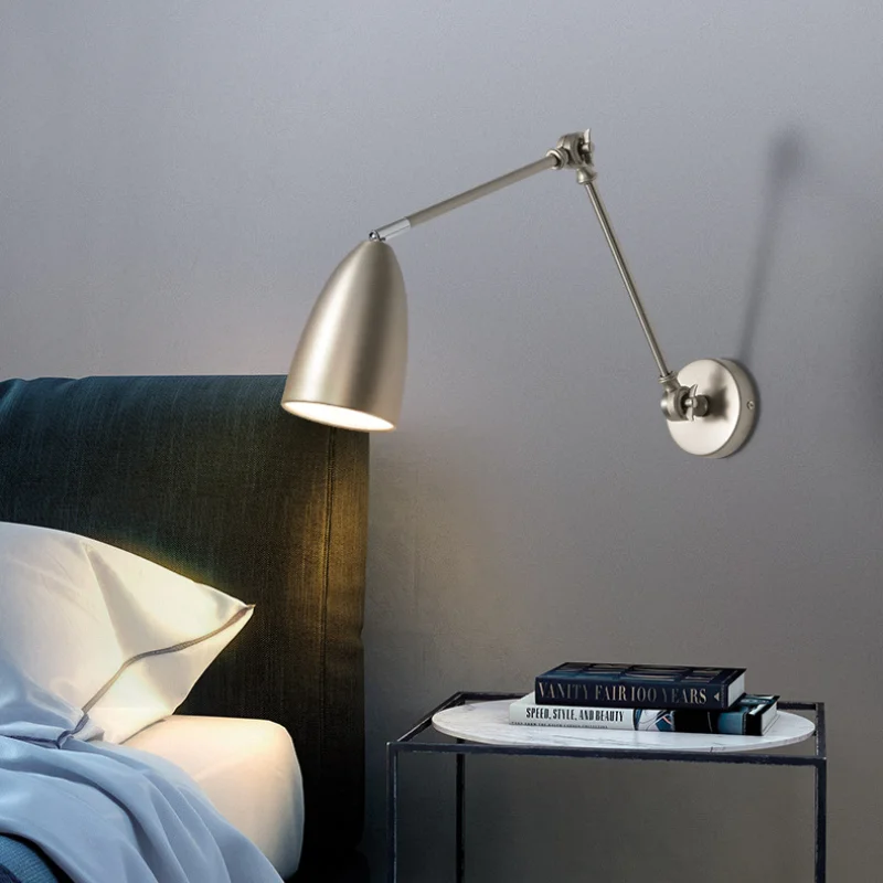 

Modern Nordic Wall Lamp Long Arm Indoor Interior Lighting Led Light Adjustable Fixture Home Decoration Bedroom Lamps Wall Sconce