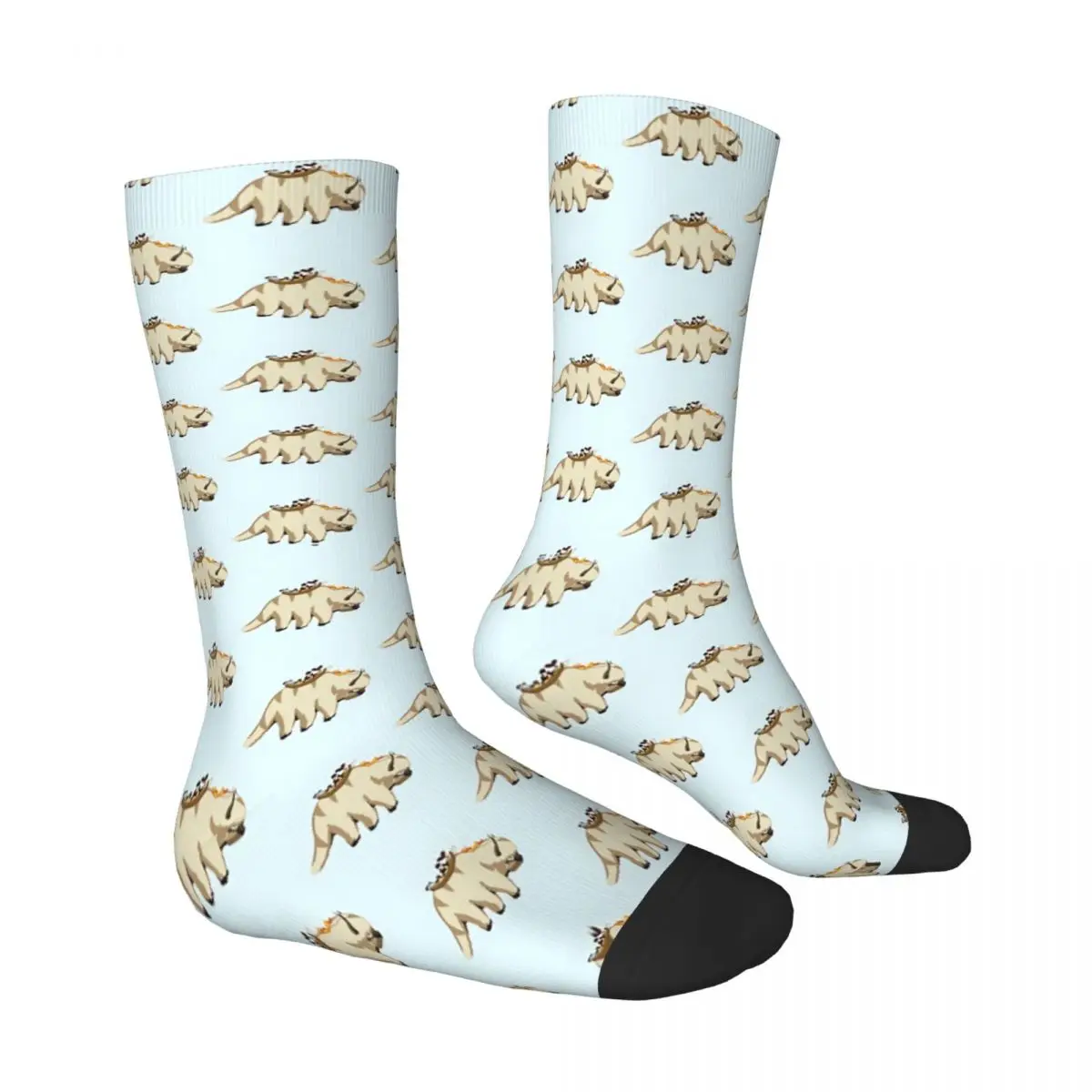 Team Avatar On Appa Avatar The Last Airbender Socks New 3D Print Funny Harajuku Unisex Middle Tube Socks