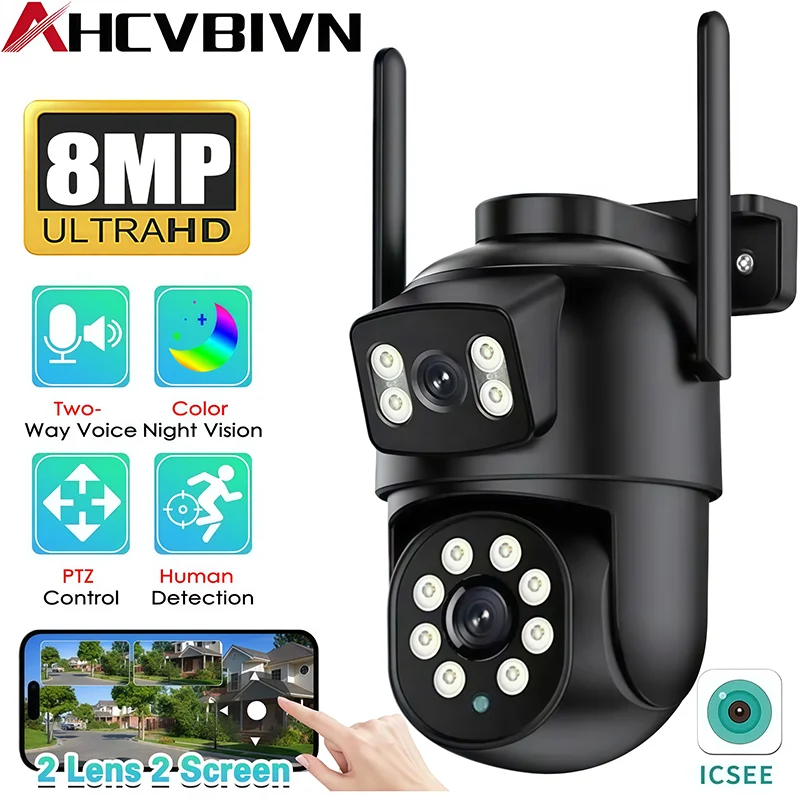 4k-8mp-wifi-dual-lens-outdoor-camera-10x-zoom-hd-dual-screens-piz-ip-camera-night-vision-security-protection-camera