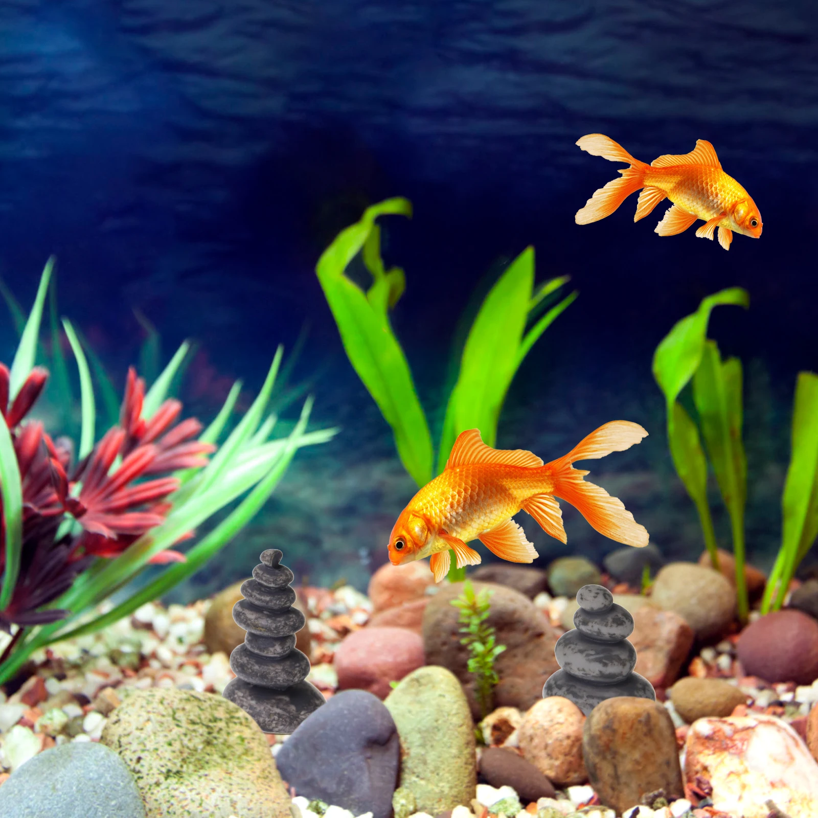 20 szt. Mini Statuetki Kamieni Balansujących Dekoracja Vintage Żywica Ogród Zen Japoński Krajobraz Kamieniarski Akwarium Naturalny