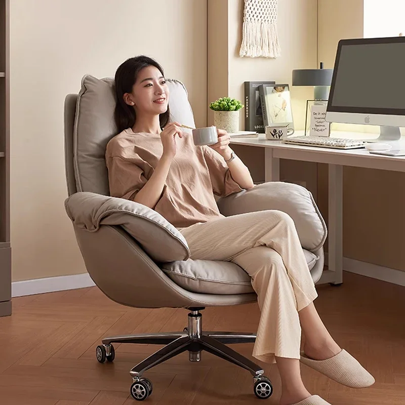 

Lazy Ergonomic Office Chair Modern Makeup Computer Vanity Comfortable Office Chair Desk Salon Arm Silla Oficina Trendy Furniture