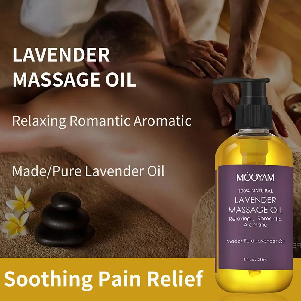 

236ml Natural Organic Lavender Relaxing Anti Cellulite Body Body Oil Oil Sore Massage Muscle Massage Frankincense Oil Skin T5A9