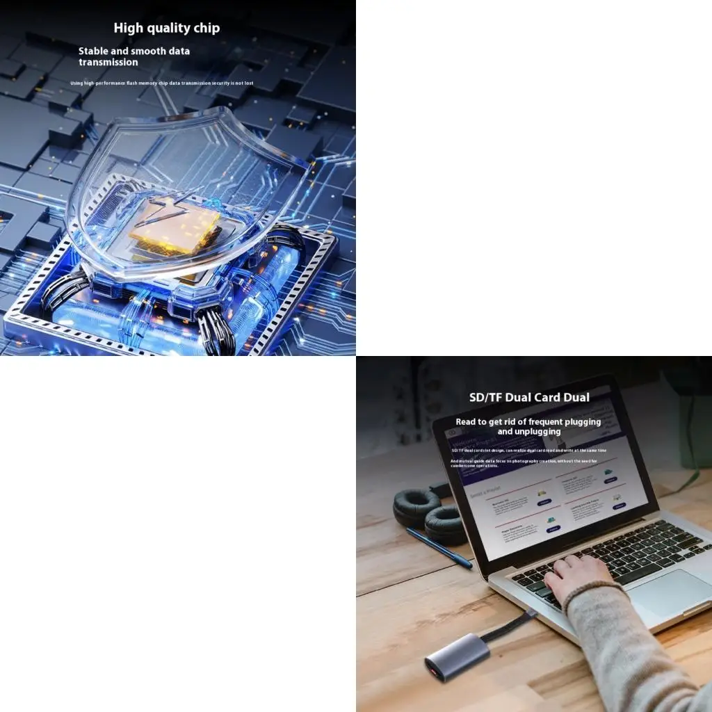 

C90F Высокие характеристики TF два слота для чтения USB C -интерфейсы 312 МБ/с металлический корпус