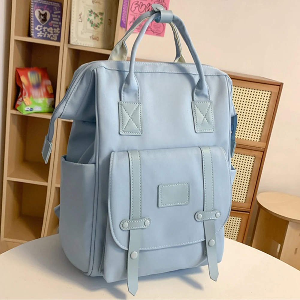 Causal Travel School Bags Solid-Color High School Bookbag For School Student