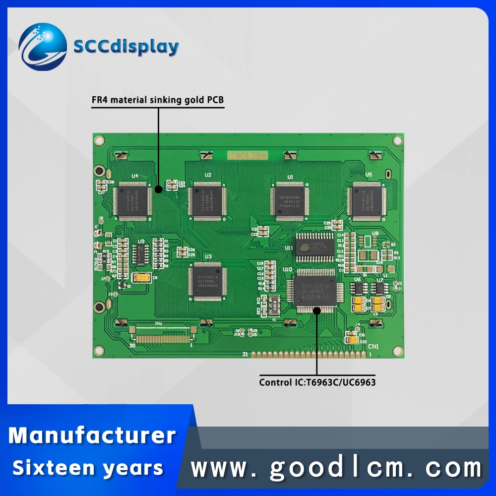Industrial equipment 240128 Graphic LCD Display Module JXD240128A  Monochrome 240X128 Dot Matrix Screen for Embedded Devices