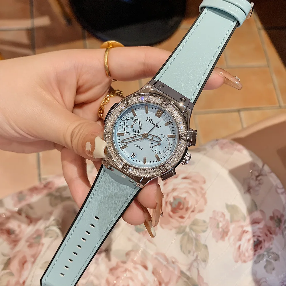 Elegant women's watch2025 new style casual and fashionable round dialgenuine silicone strap sophisticated quartz watch for women