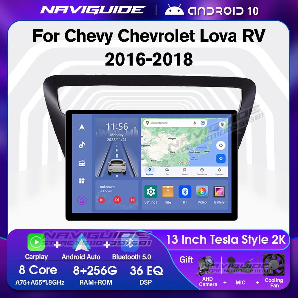 

NAVIGUIDE 13inch Car Radio For Chevy Chevrolet Lova RV 2016-2018 Carplay Autoradio Bluetooth Audio Multimedia Player 1920*1200P