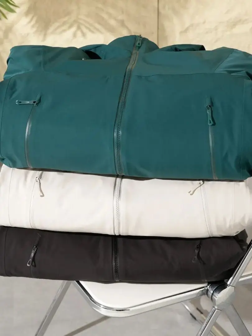 한정판 컬러! 야외용 삼중 방수 원단! 유니섹스 커플 스타일 가을 겨울 90% 오리털 후드 캐주얼 다운 재킷 트렌디