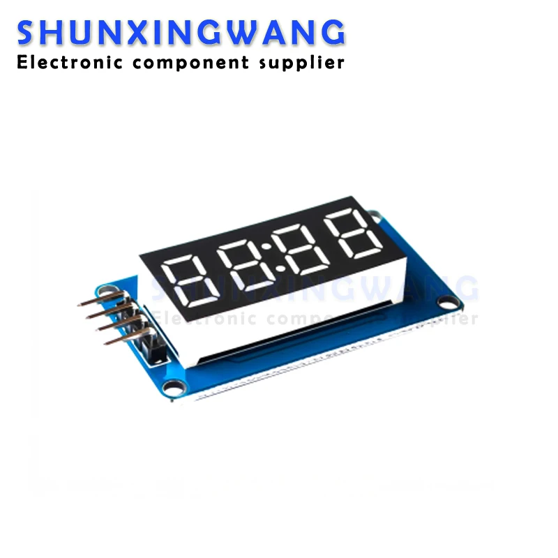 

4-digit nixie tube display module LED brightness adjustable with hour and clock accessories building block