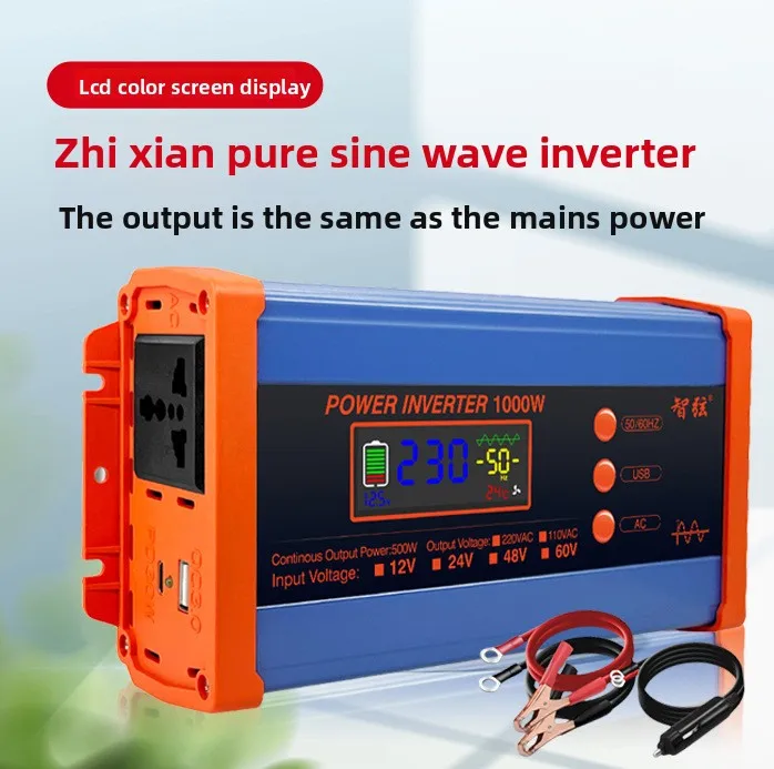 

Pure Sine Wave Inverter 12V24V48V60V To 220V Household Converter Power Supply Efficient