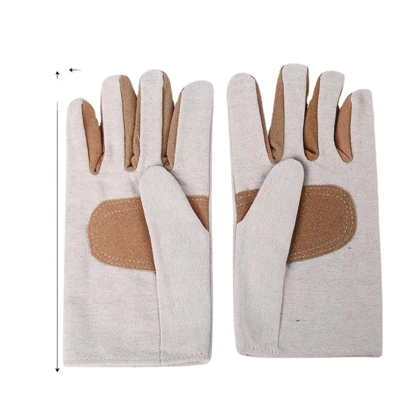 Work Gloves Cowhide Leather Workers Work Welding Anti Scalding Safety Protection Garden Sports Driver Wear-resistant Gloves