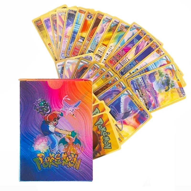 Pokemon Cards Charizard Pikachu Arceus 3D Diamond Playing Cards Vmax GX Vstar English Collection Battle Trainer Card Toys Gifts