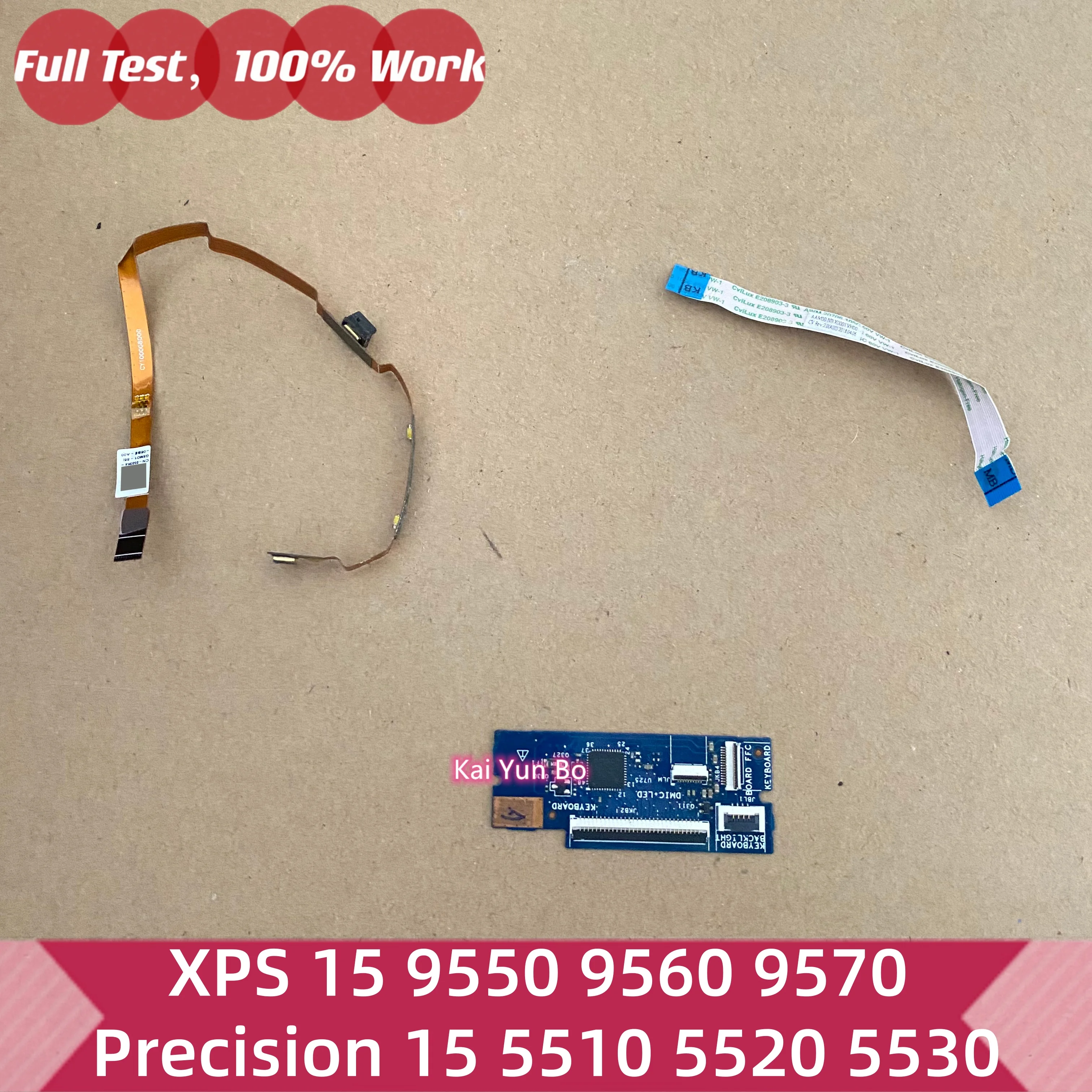 Para Dell XPS 15 9550 9560 9570 Precision 15 5510 5520 5530: Placa de Conexão do Teclado ou Cabo ou Cabo de LED de Status LS-E332P CN-0503K4 0503K4 503K4 NBX0001VH00