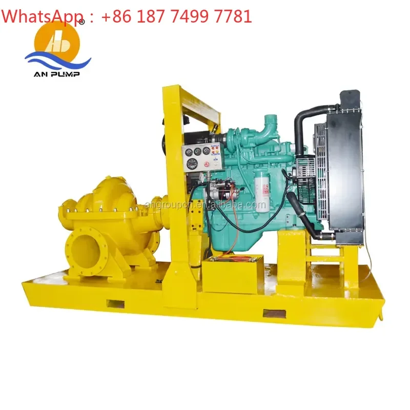 custom for Skid Trailer Pedestal Mounted Engine Driven High Pressure Axial Single-stage Split Casing Pump for Clean