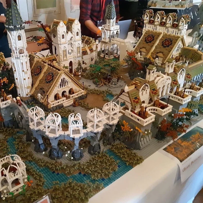 

21067 шт. MOC UCS Rivendell, полный комплект, модель строительных блоков, рождественские подарки, строительные игрушки для сборки, сделай сам, кирпич, день рождения