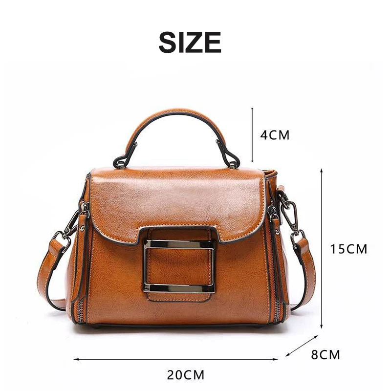 Cowhide Women\'s Shoulder Bag Vintage Large Capacity Genuine Leather Female Handbag Luxury Designer Fashion Crossbody Bags 2901