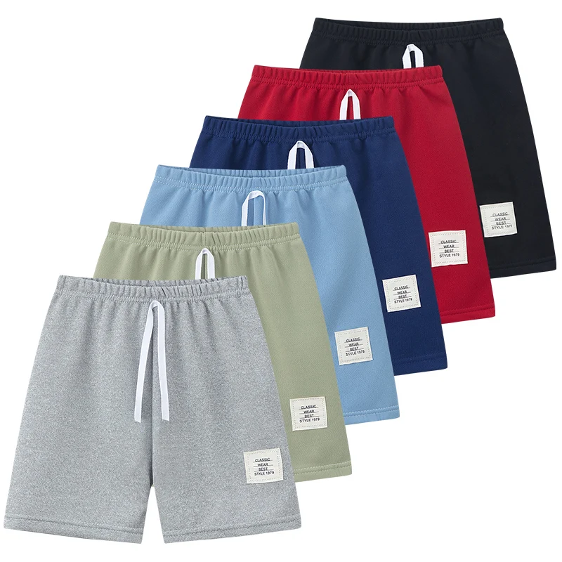 1/3/6 Piece Children's Summer Solid Color Fashion Casual Shorts Boys Wild Sports Outdoor Pants Girls Colorful Stretch Beach Pant
